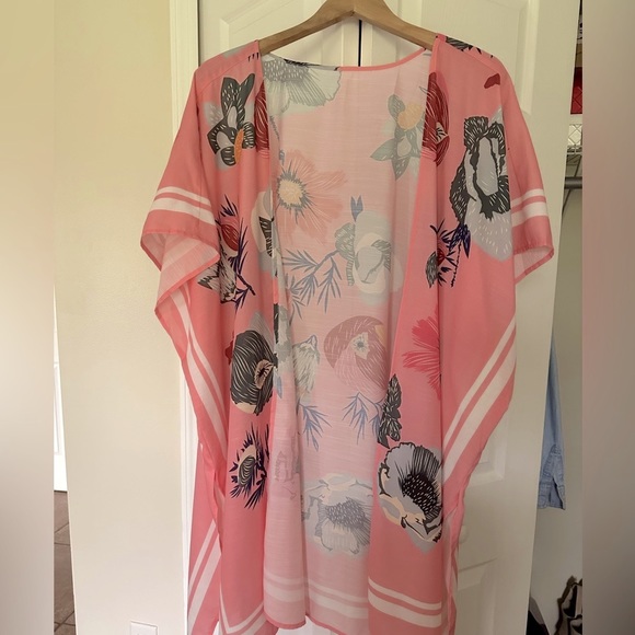 Unbranded Drape Front Floral Kimono - Picture 2 of 10